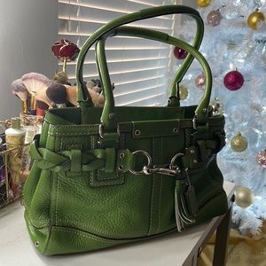 Coach Leather satchel - green